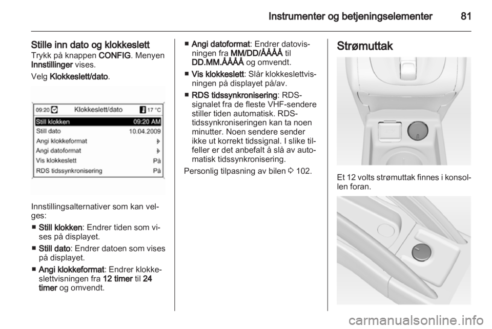 OPEL MERIVA 2011  Instruksjonsbok 