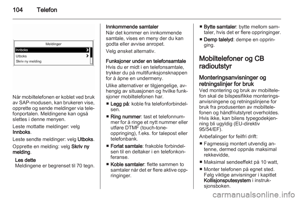 OPEL MERIVA 2011.5  Brukerhåndbok for infotainmentsystem 