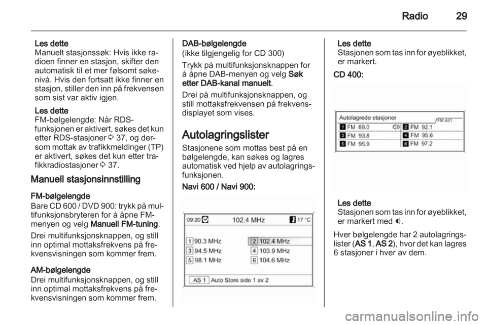 OPEL MERIVA 2012  Brukerhåndbok for infotainmentsystem 