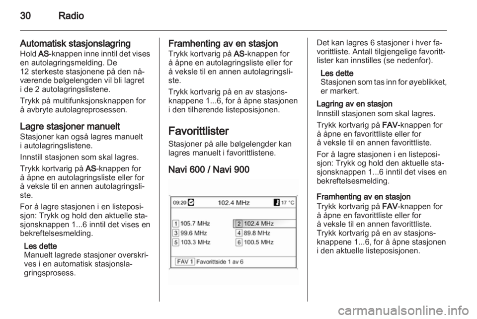 OPEL MERIVA 2012  Brukerhåndbok for infotainmentsystem 