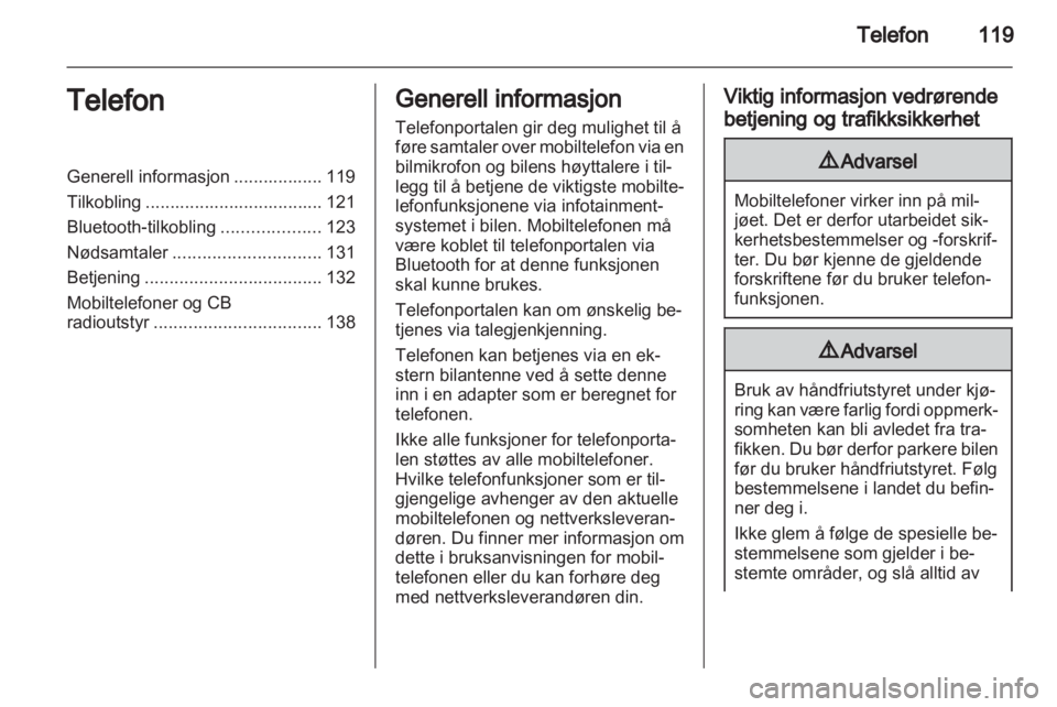 OPEL MERIVA 2012.5  Brukerhåndbok for infotainmentsystem 
