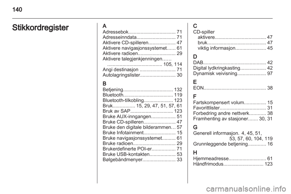 OPEL MERIVA 2012.5  Brukerhåndbok for infotainmentsystem 