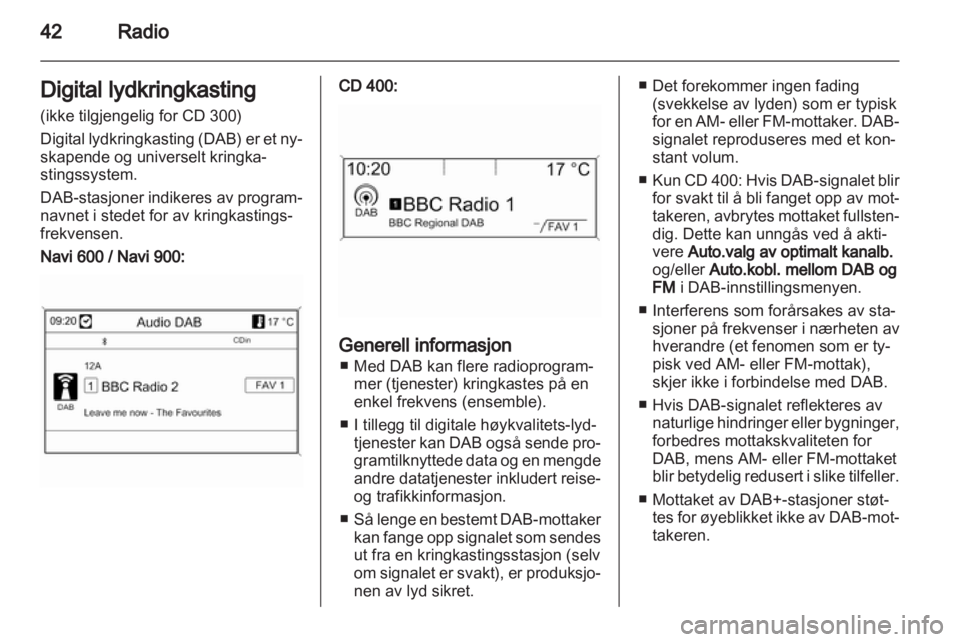 OPEL MERIVA 2012.5  Brukerhåndbok for infotainmentsystem 