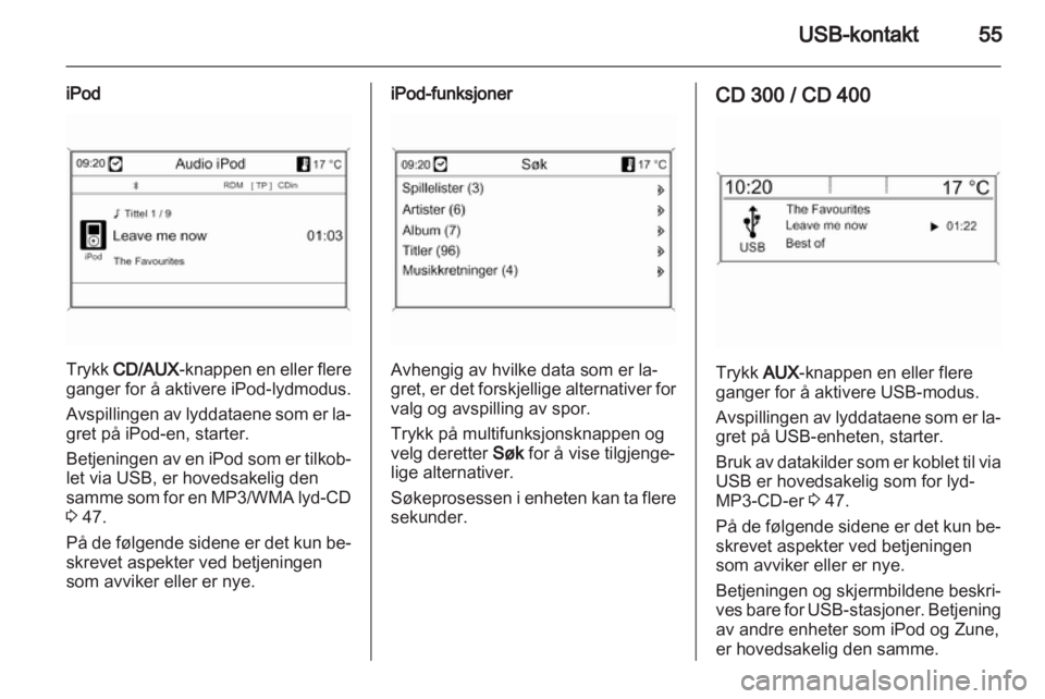 OPEL MERIVA 2012.5  Brukerhåndbok for infotainmentsystem 
