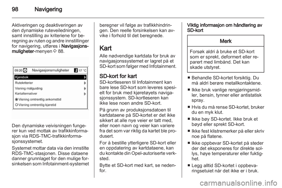 OPEL MERIVA 2012.5  Brukerhåndbok for infotainmentsystem 