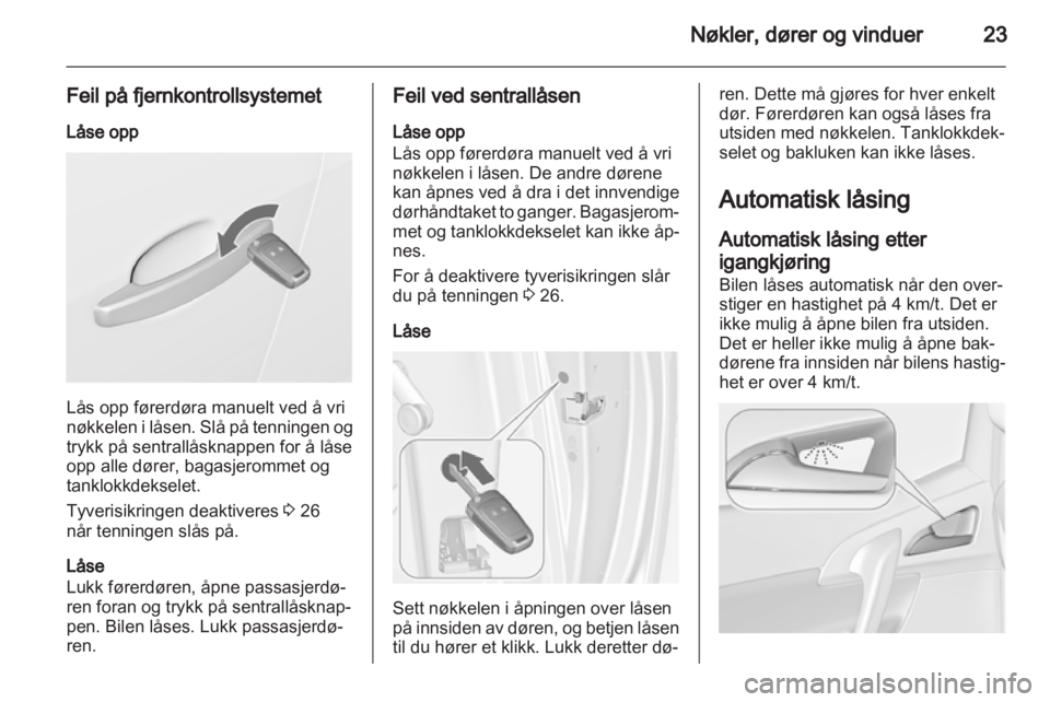 OPEL MERIVA 2012.5  Instruksjonsbok 