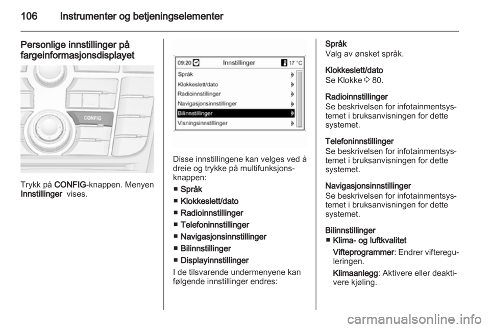 OPEL MERIVA 2013  Instruksjonsbok 