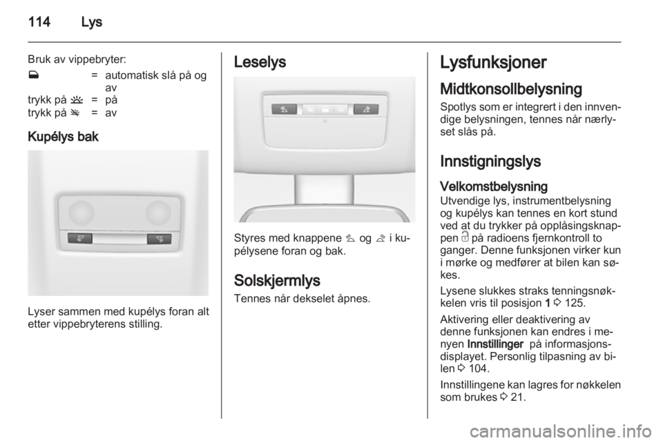 OPEL MERIVA 2013  Instruksjonsbok 