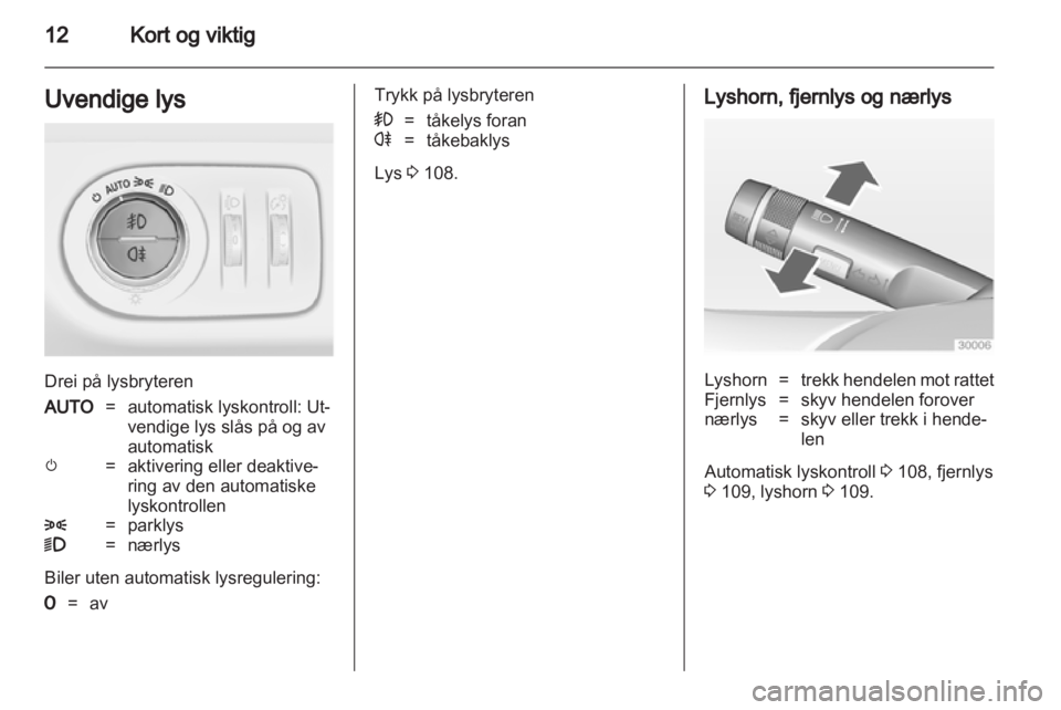 OPEL MERIVA 2013  Instruksjonsbok 