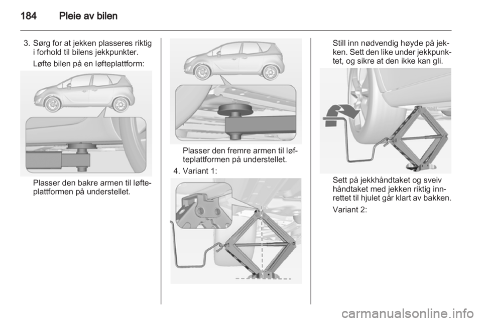 OPEL MERIVA 2013  Instruksjonsbok 