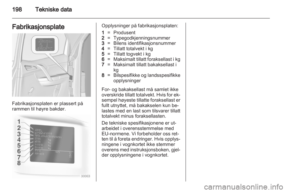 OPEL MERIVA 2013  Instruksjonsbok 