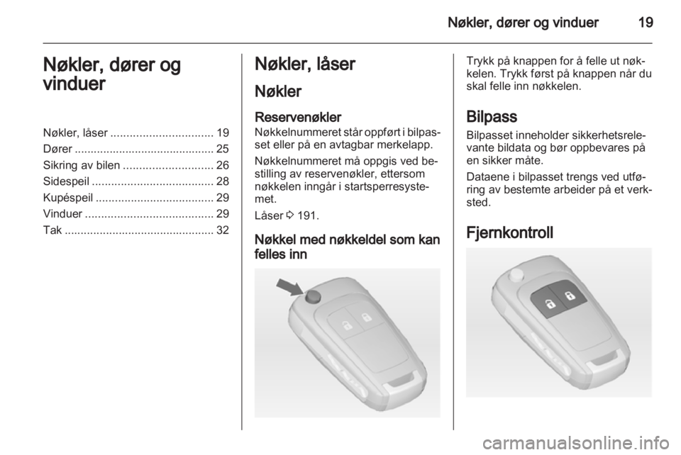 OPEL MERIVA 2013  Instruksjonsbok 