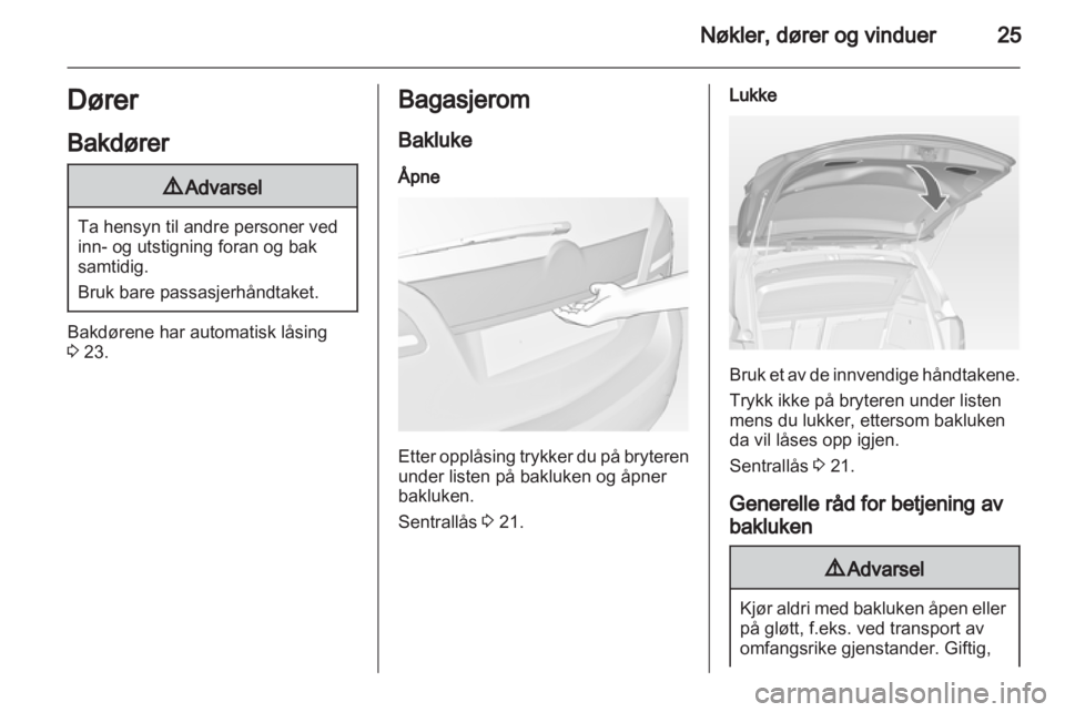 OPEL MERIVA 2013  Instruksjonsbok 