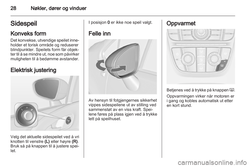 OPEL MERIVA 2013  Instruksjonsbok 