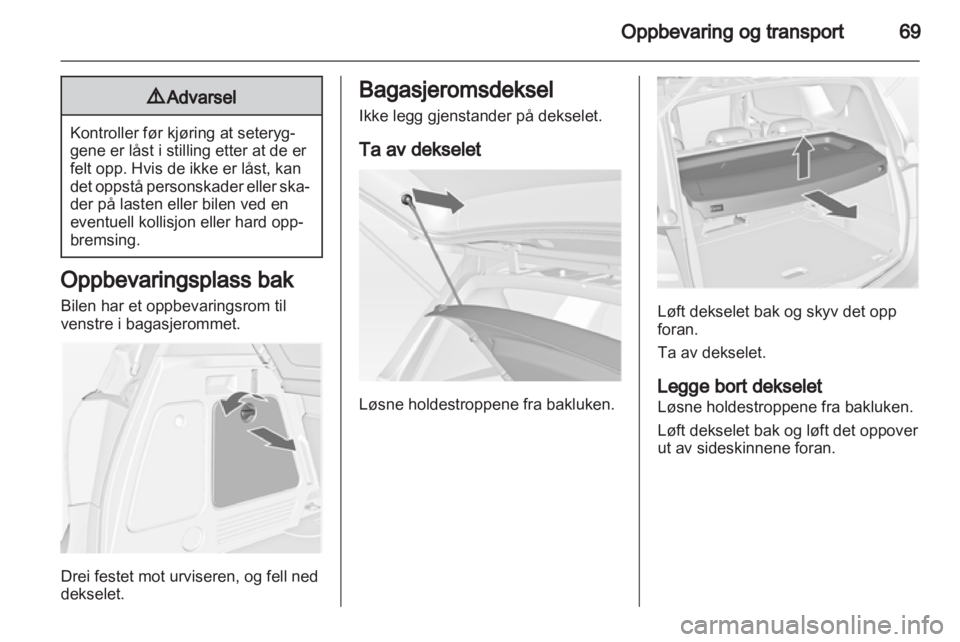 OPEL MERIVA 2013  Instruksjonsbok 