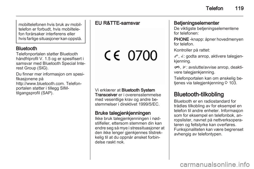 OPEL MERIVA 2013.5  Brukerhåndbok for infotainmentsystem 