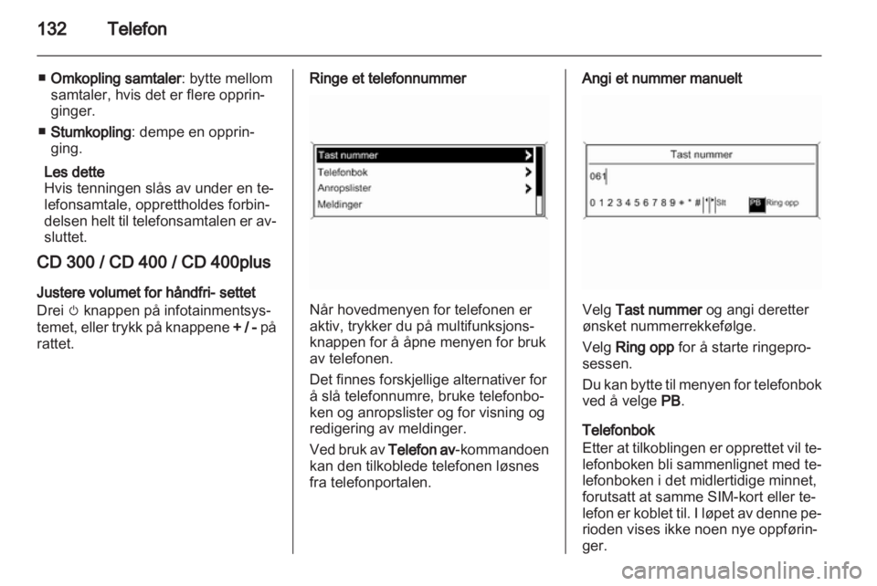 OPEL MERIVA 2013.5  Brukerhåndbok for infotainmentsystem 