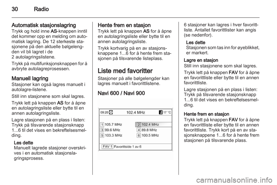 OPEL MERIVA 2013.5  Brukerhåndbok for infotainmentsystem 
