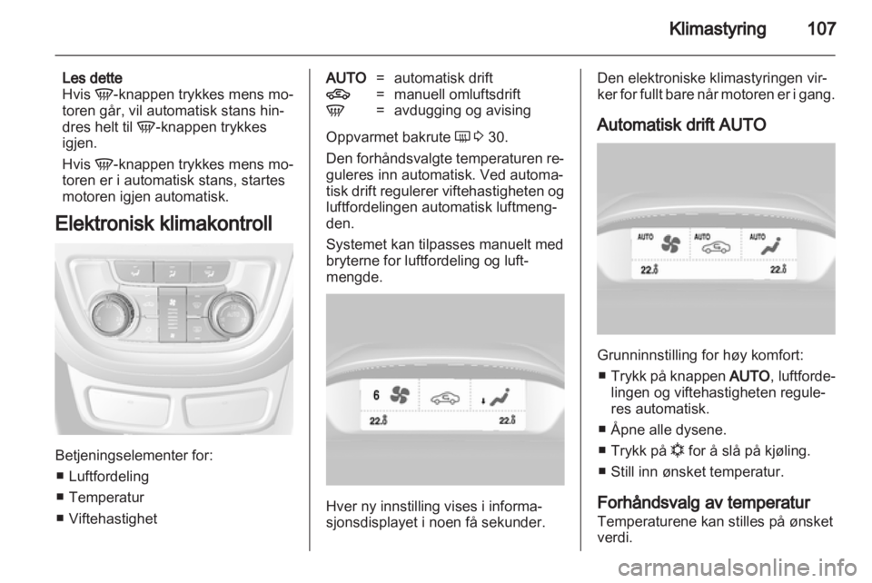 OPEL MOKKA 2013  Instruksjonsbok 