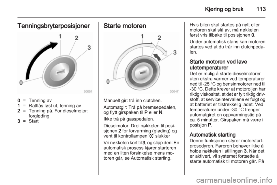 OPEL MOKKA 2013  Instruksjonsbok 