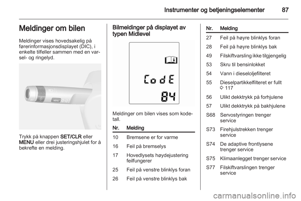 OPEL MOKKA 2013  Instruksjonsbok 