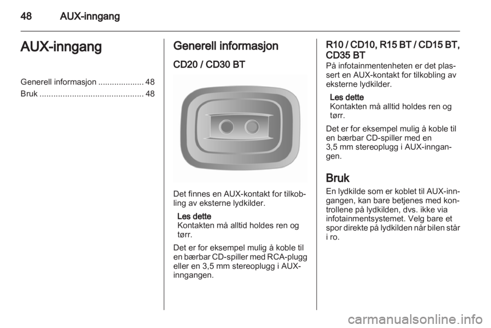 OPEL MOVANO_B 2012.5  Brukerhåndbok for infotainmentsystem 