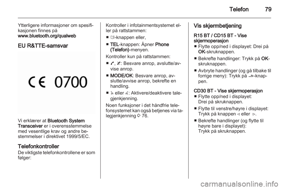 OPEL MOVANO_B 2012.5  Brukerhåndbok for infotainmentsystem 