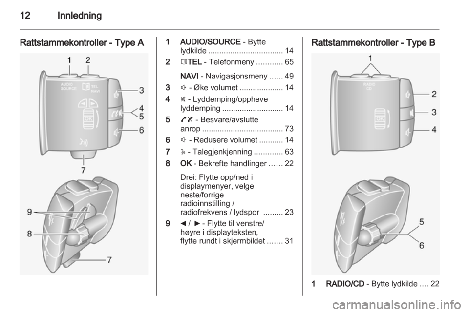 OPEL VIVARO 2013  Brukerhåndbok for infotainmentsystem 