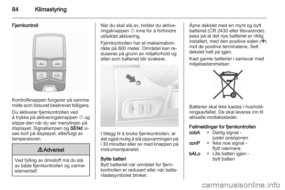 OPEL VIVARO 2012  Instruksjonsbok 
