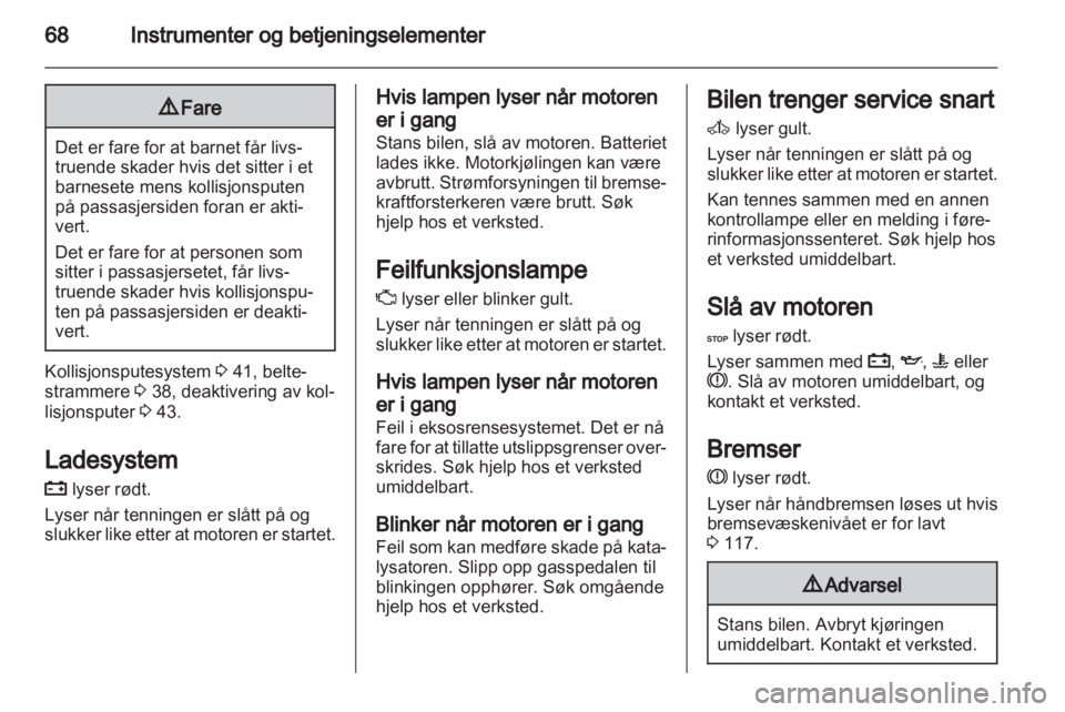 OPEL VIVARO 2013  Instruksjonsbok 