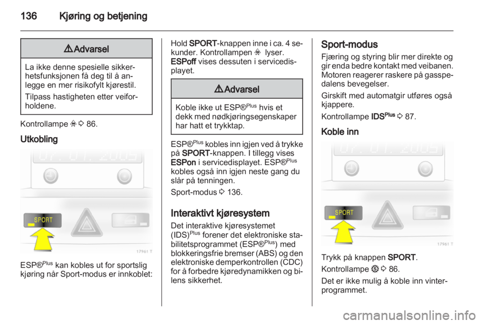 OPEL ZAFIRA 2010  Instruksjonsbok 
