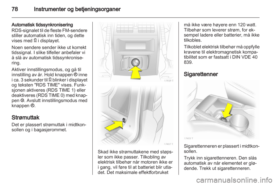OPEL ZAFIRA 2010  Instruksjonsbok 