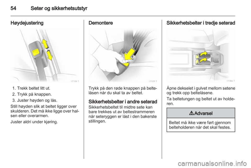 OPEL ZAFIRA 2011.5  Instruksjonsbok 