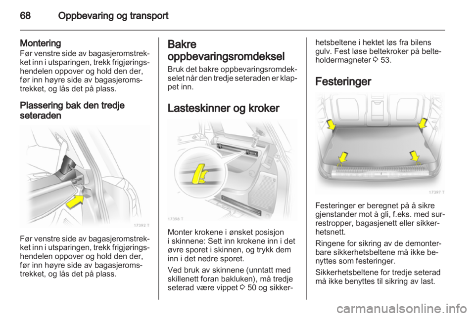 OPEL ZAFIRA 2011.5  Instruksjonsbok 