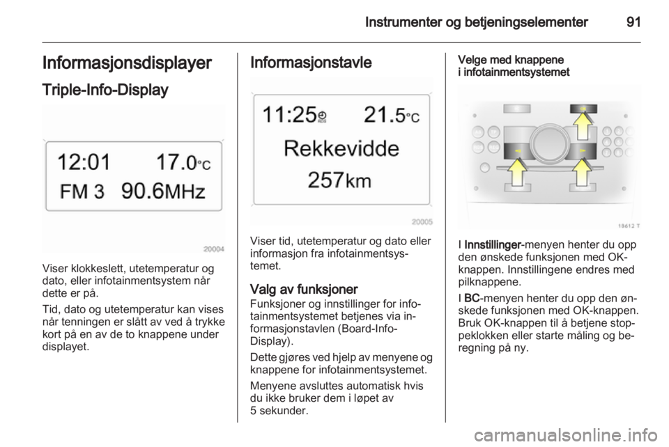 OPEL ZAFIRA 2011.5  Instruksjonsbok 