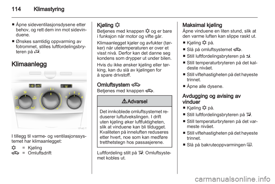OPEL ZAFIRA 2012  Instruksjonsbok 