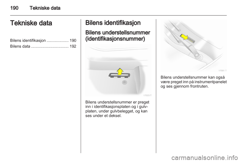 OPEL ZAFIRA 2012  Instruksjonsbok 