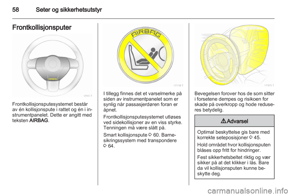 OPEL ZAFIRA 2012  Instruksjonsbok 