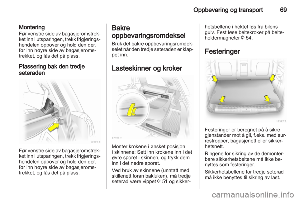 OPEL ZAFIRA 2012  Instruksjonsbok 