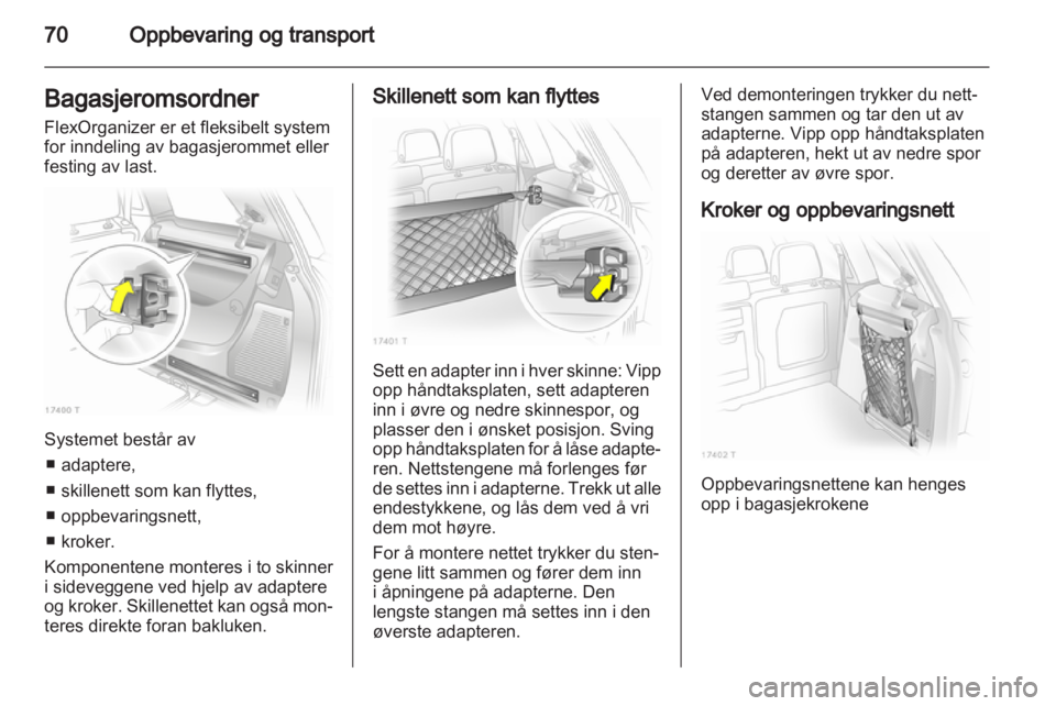OPEL ZAFIRA 2012  Instruksjonsbok 