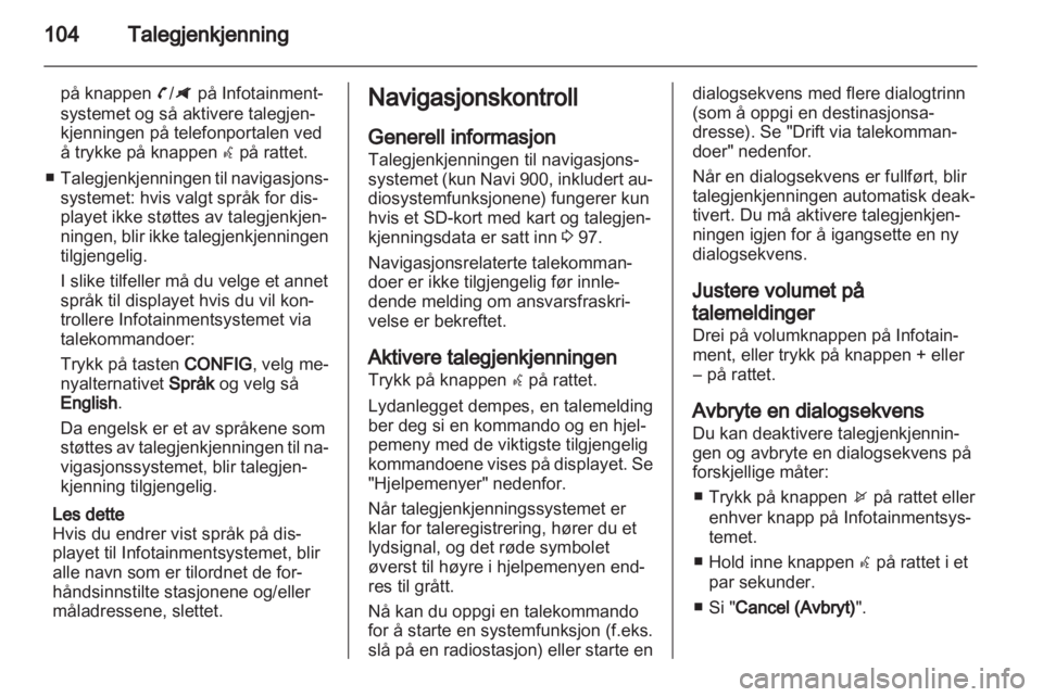 OPEL ZAFIRA C 2013  Brukerhåndbok for infotainmentsystem 