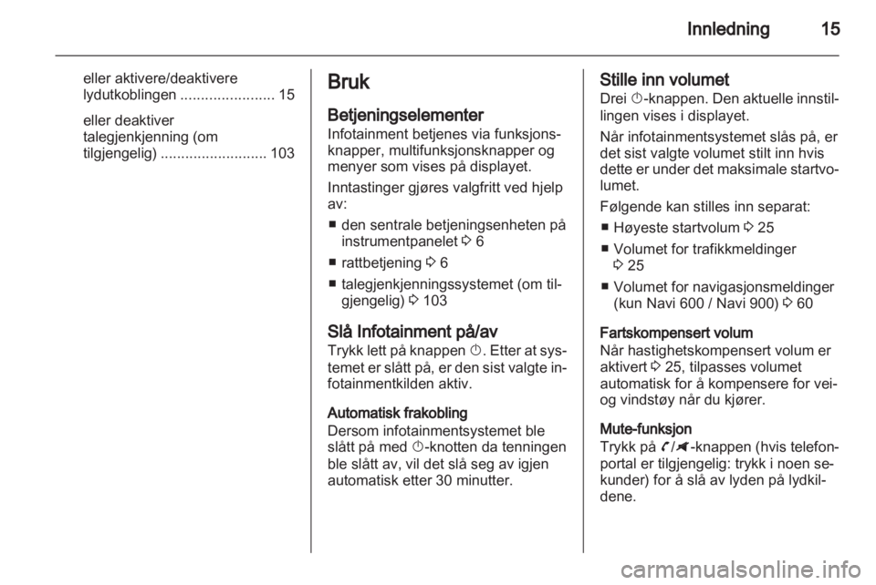 OPEL ZAFIRA C 2013  Brukerhåndbok for infotainmentsystem 