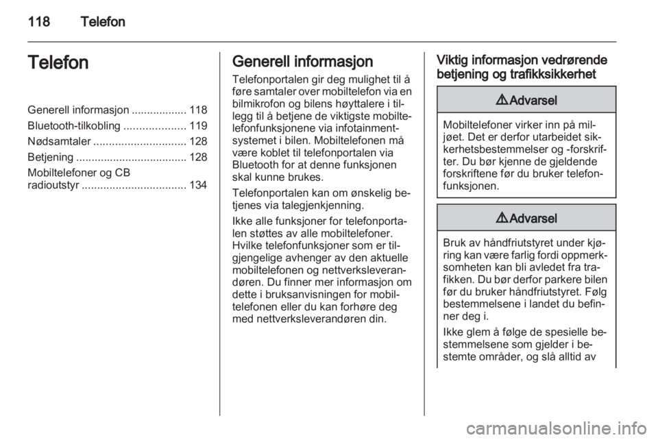 OPEL ZAFIRA C 2013.5  Brukerhåndbok for infotainmentsystem 
