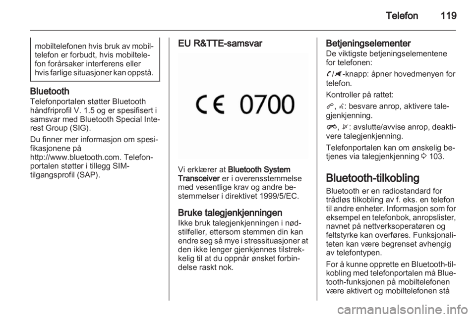 OPEL ZAFIRA C 2013.5  Brukerhåndbok for infotainmentsystem 