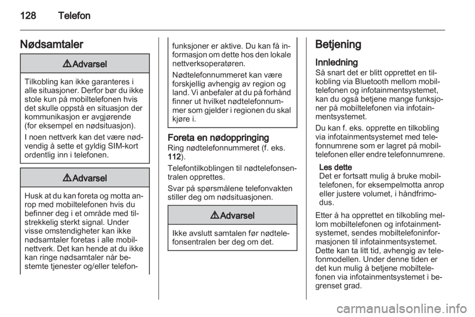 OPEL ZAFIRA C 2013.5  Brukerhåndbok for infotainmentsystem 