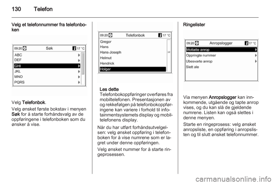 OPEL ZAFIRA C 2013.5  Brukerhåndbok for infotainmentsystem 
