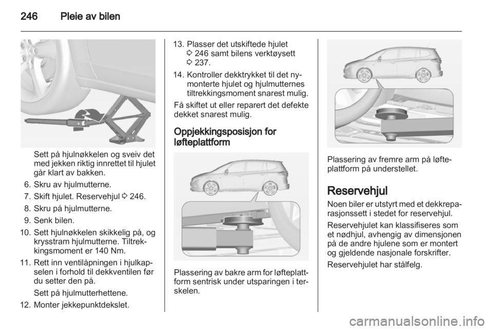 OPEL ZAFIRA TOURER 2013.5  Instruksjonsbok 