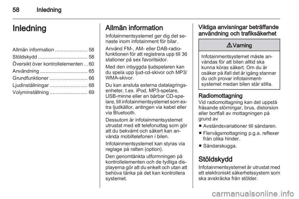 OPEL ADAM 2013  Handbok för infotainmentsystem 
