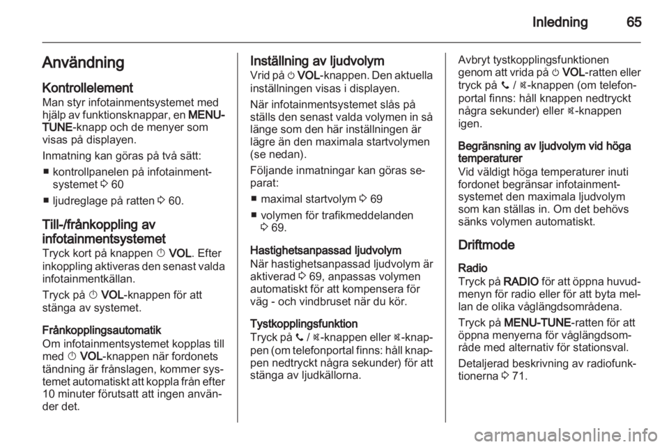 OPEL ADAM 2013  Handbok för infotainmentsystem 