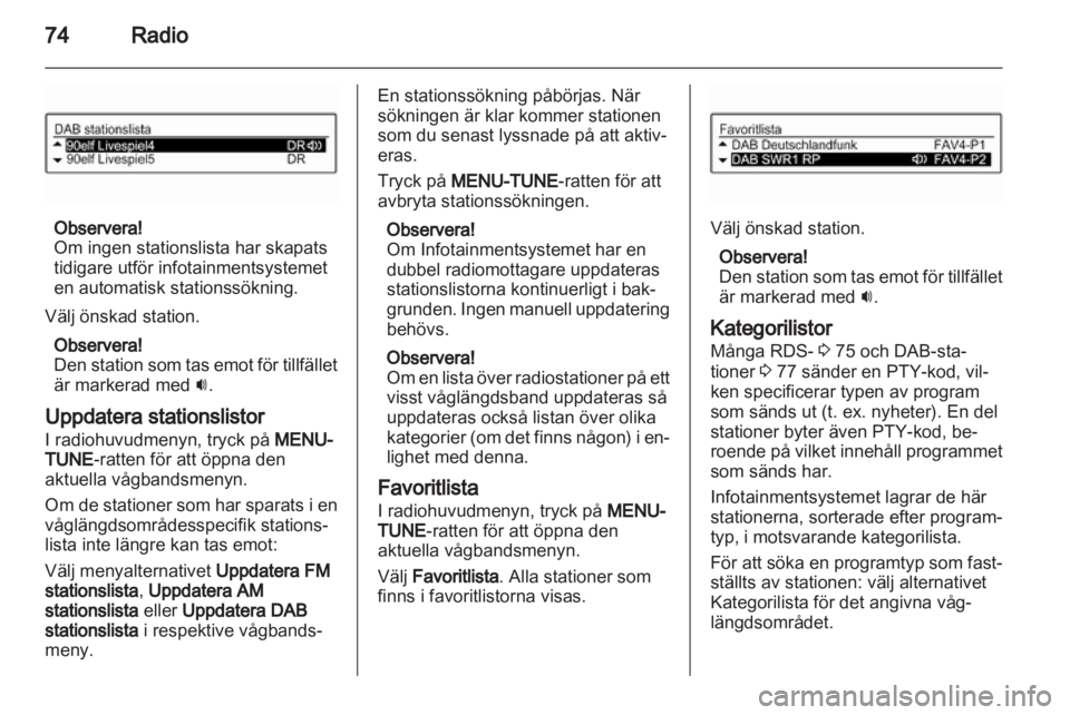 OPEL ADAM 2013  Handbok för infotainmentsystem 